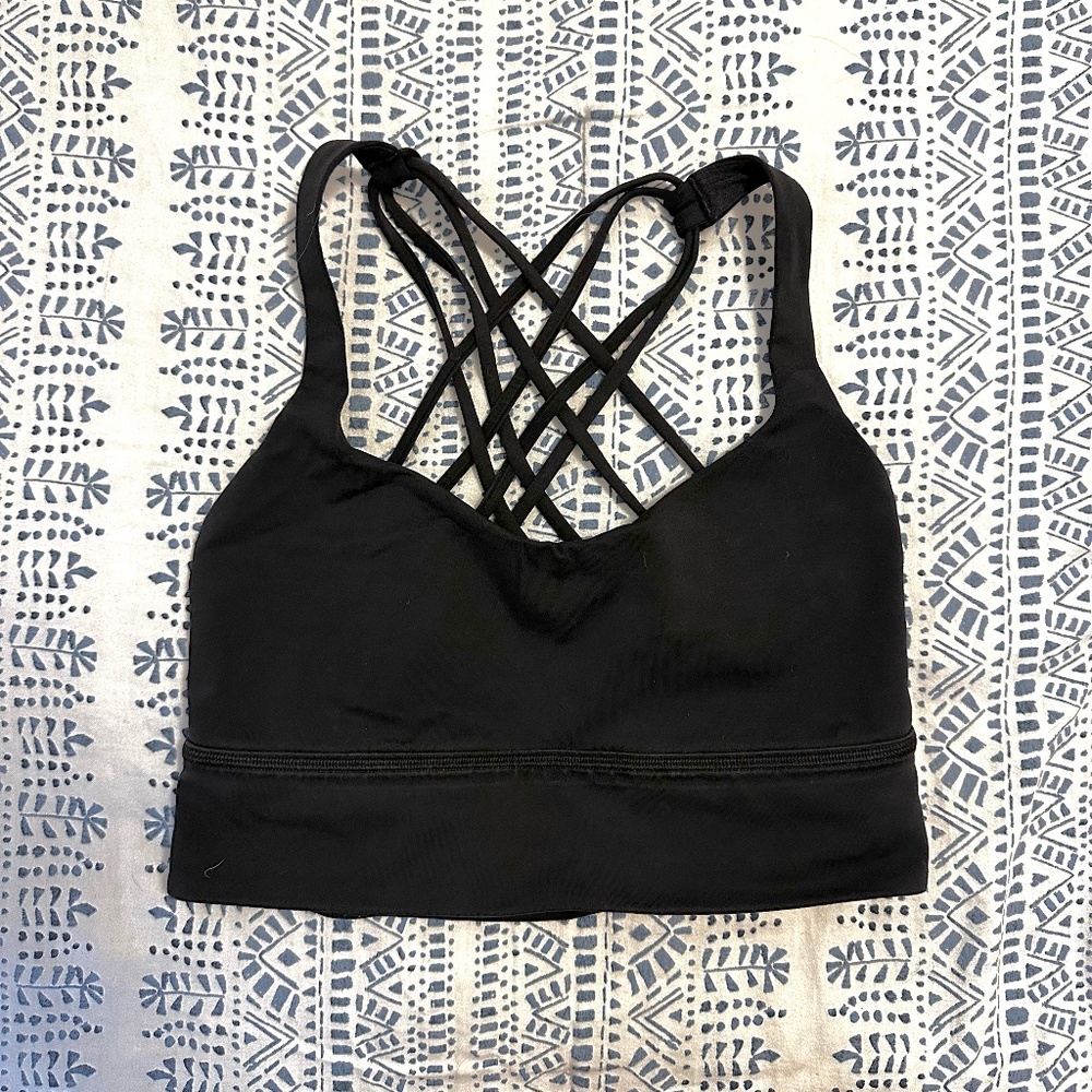 Black Lululemon Energy Bra Size 6